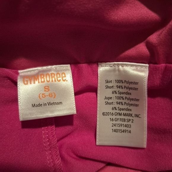 Gymboree Gymgo girls size small of 5-6 active wear skirt with modesty shorts - Picture 3 of 4